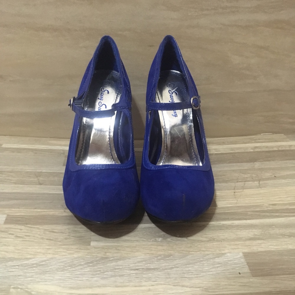 Royal Blue Suede Heel